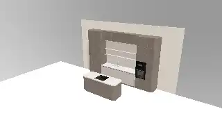 Kitchen with configurable cabinet finishes and interactive doors