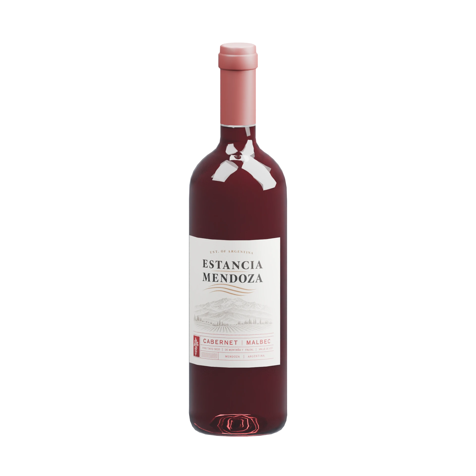 Wine bottle with a customizable label
