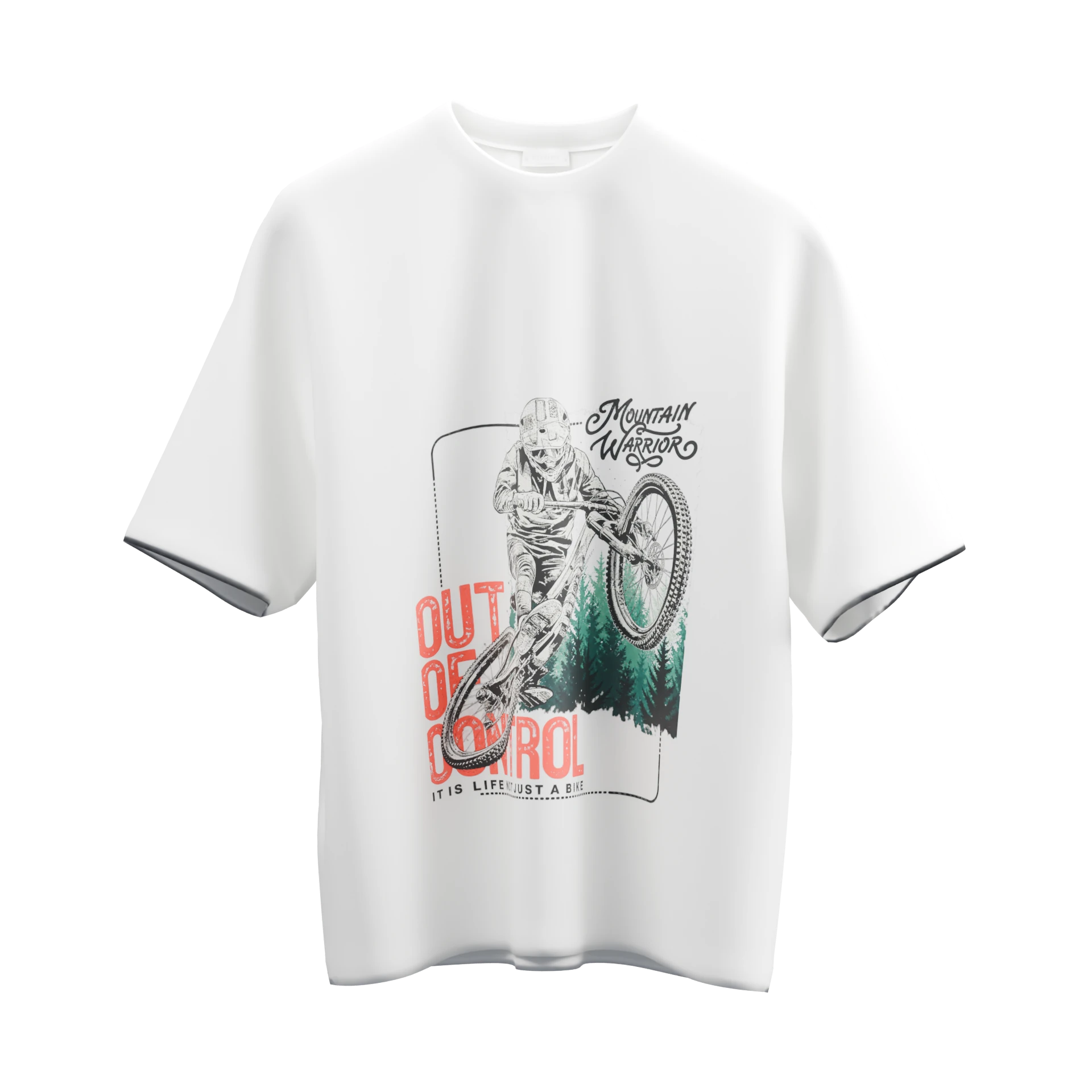 White T-shirt with a customizable graphic print